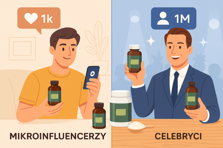 Mikroinfluencerzy vs celebryci – co działa lepiej w promocji suplementów diety?